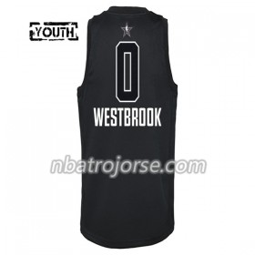 Barn Oklahoma City Thunder Tröja Russell Westbrook 0 2018 All Star Jordan Brand Svart Swingman